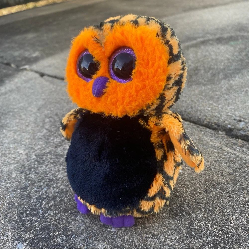 TY Beanie Boo “Haunt” the Halloween Owl *Rare* (6‎ inch)